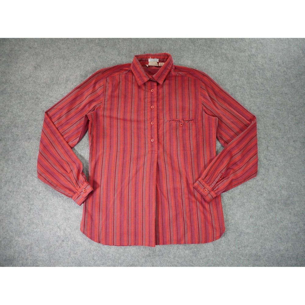 Vintage‎ Levis Shirt Womens 8 Half Button Long Sleeve Pullover 70s Chambray